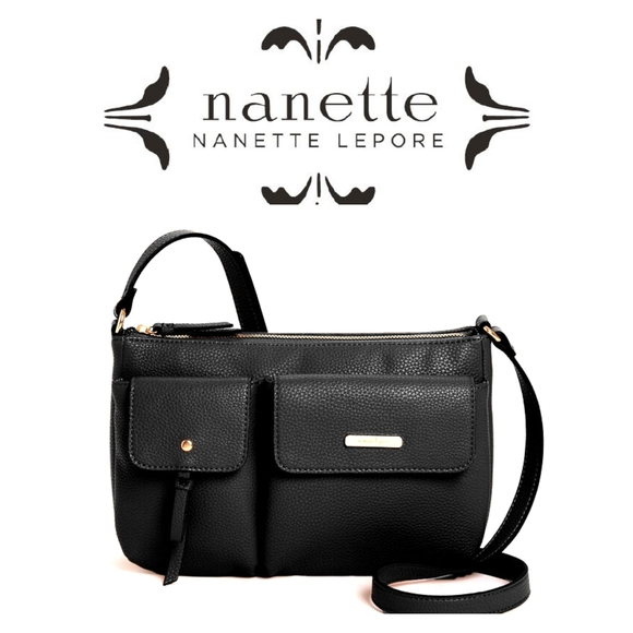 NANETTE LEPORE BLACK CROSSBODY BAG - Picture 1 of 12